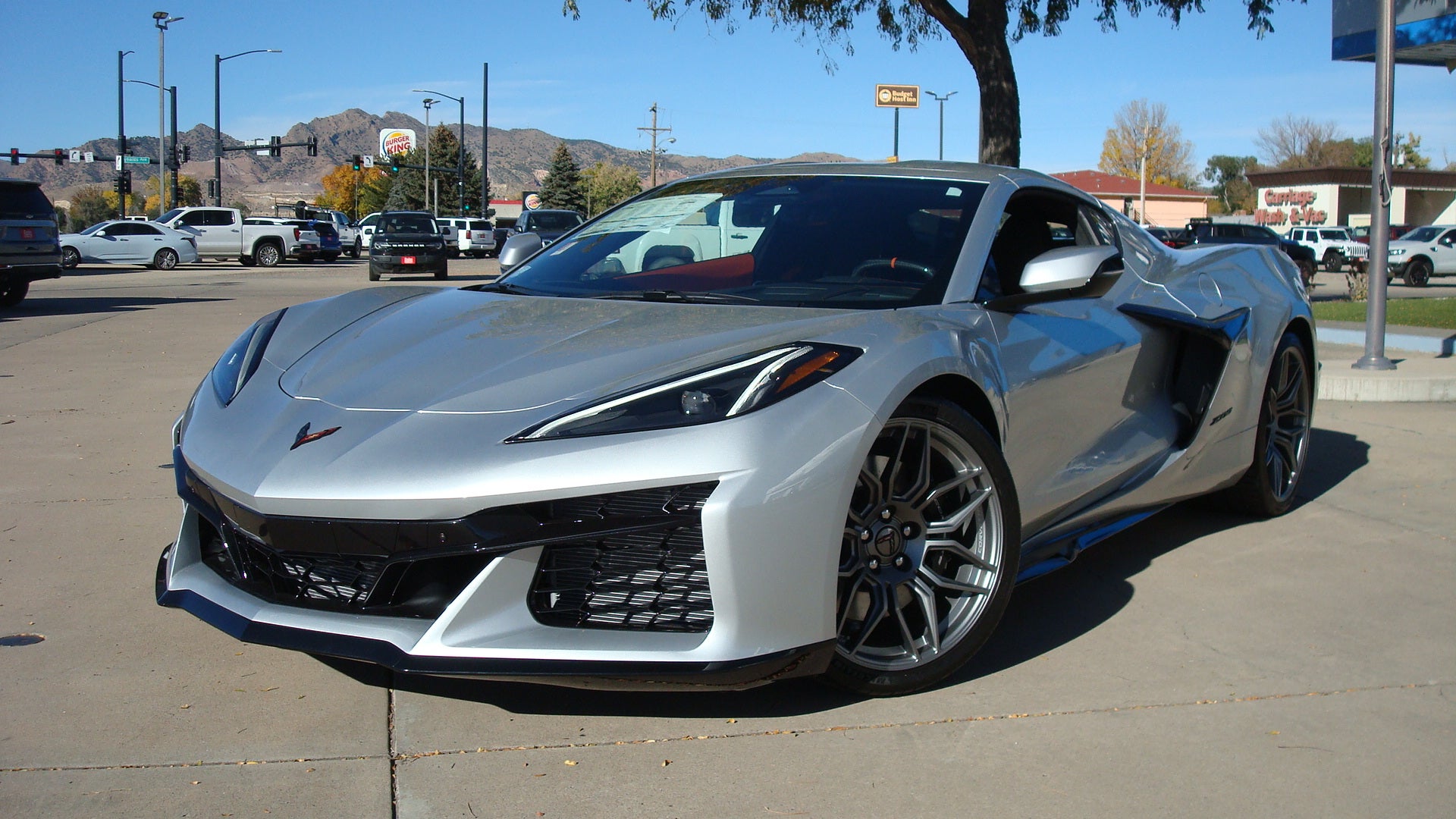 2026 Chevrolet Corvette Z06 3LZ in Blade Silver Metallic — front three-quarter view