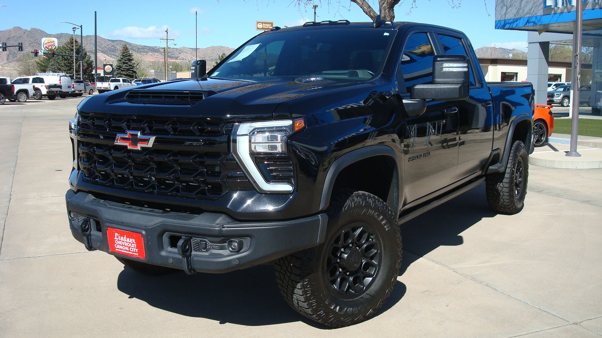 2025 Chevrolet Silverado 2500 HD ZR2 in Black — front three-quarter view