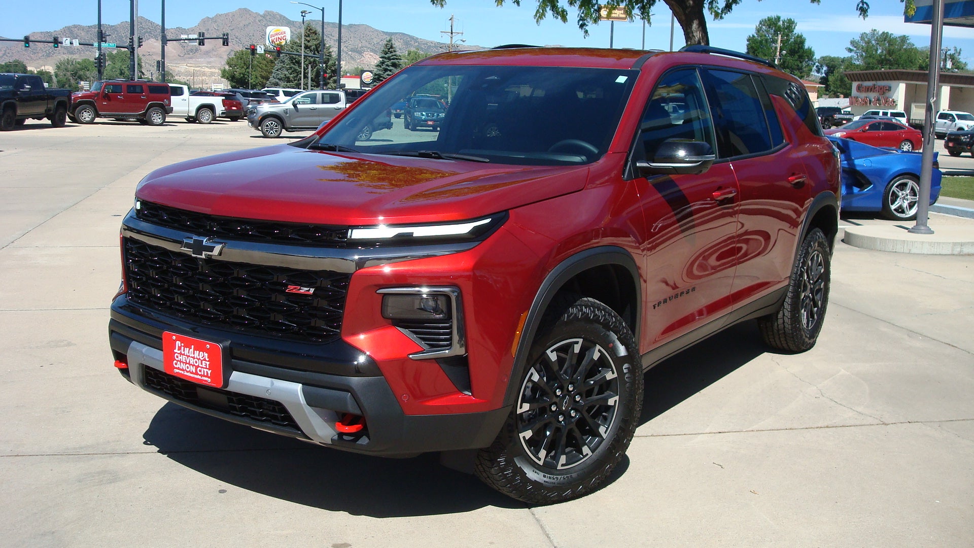 2026 Chevrolet Traverse Z71 in Radiant Red Tintcoat — front three-quarter view
