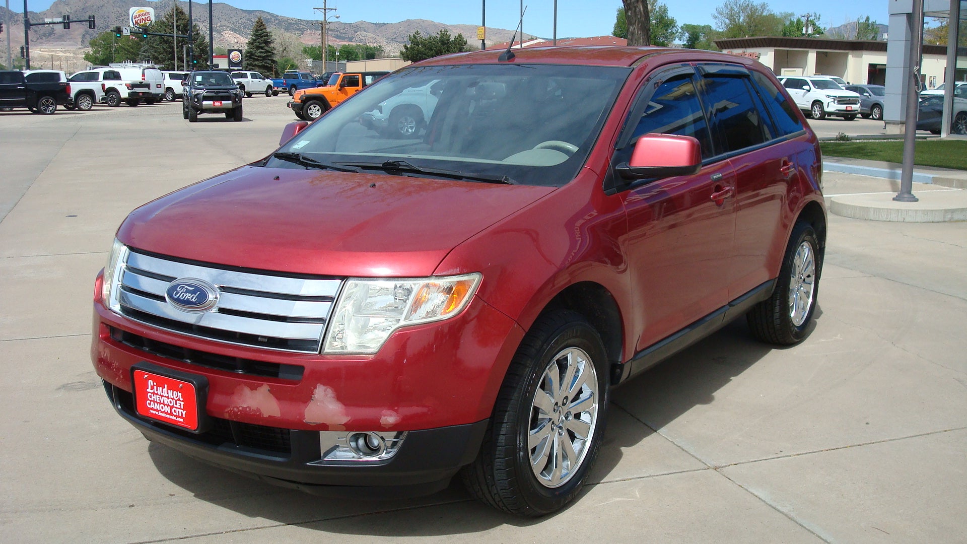 2007 Ford Edge SEL PLUS in Red — front three-quarter view