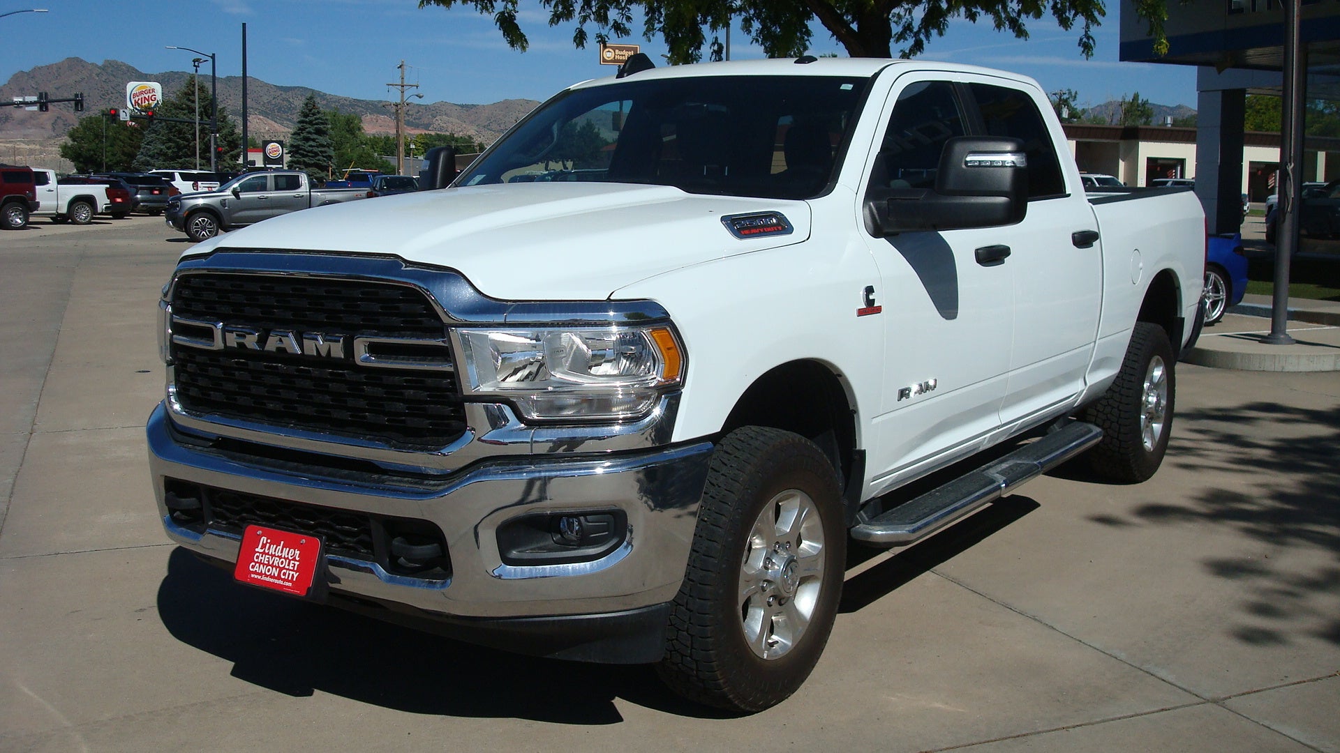 2024 RAM 2500 Big Horn in White — front three-quarter view