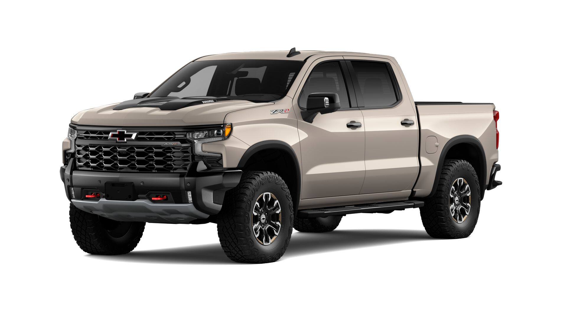 2026 Chevrolet Silverado 1500 ZR2 in White Sands — front three-quarter view